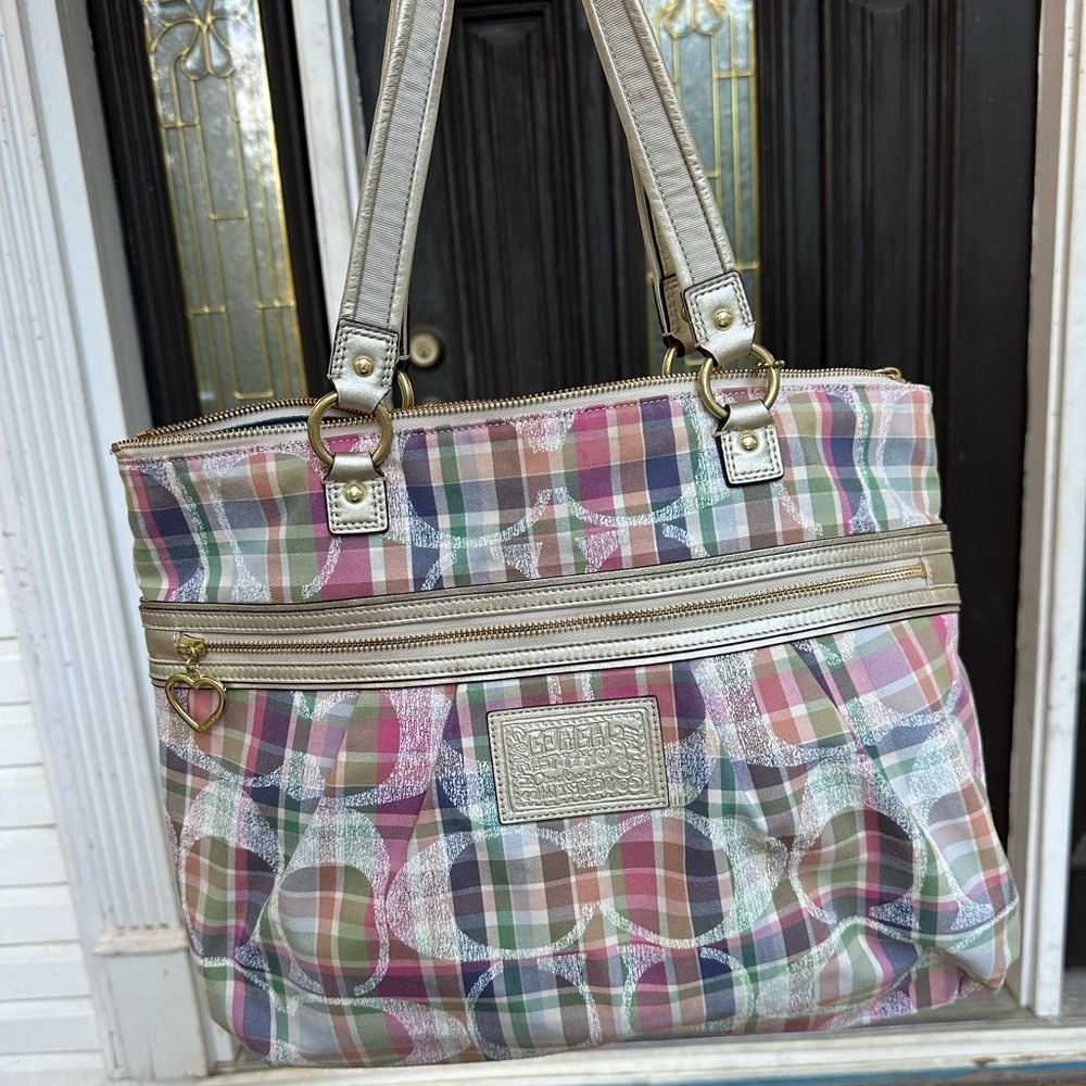 Coach bag with wallet and wristlet